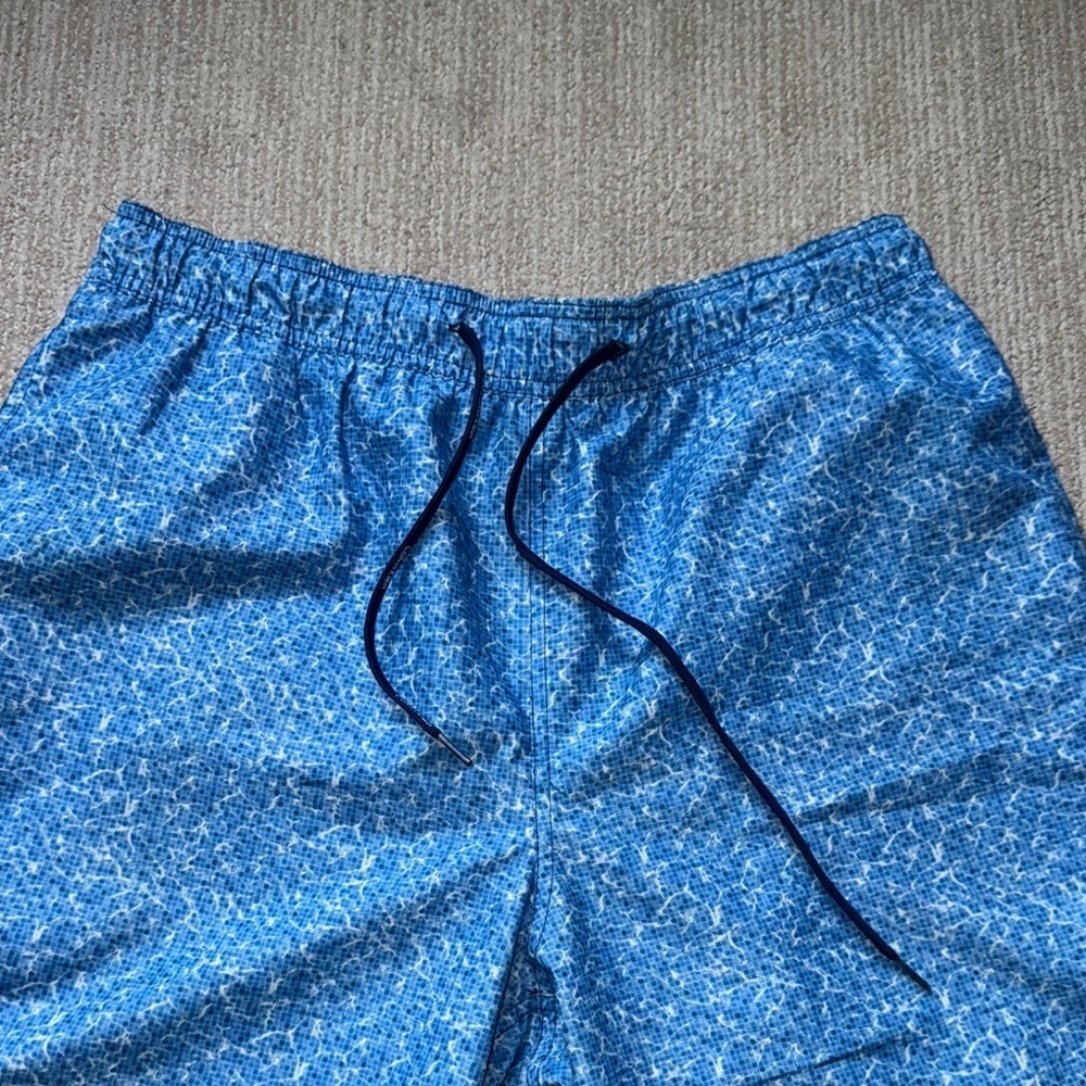 Calvin Klein Blue Swim Trunks Men’s Size L Drawstring Pockets Mesh Liner - Picture 4 of 10
